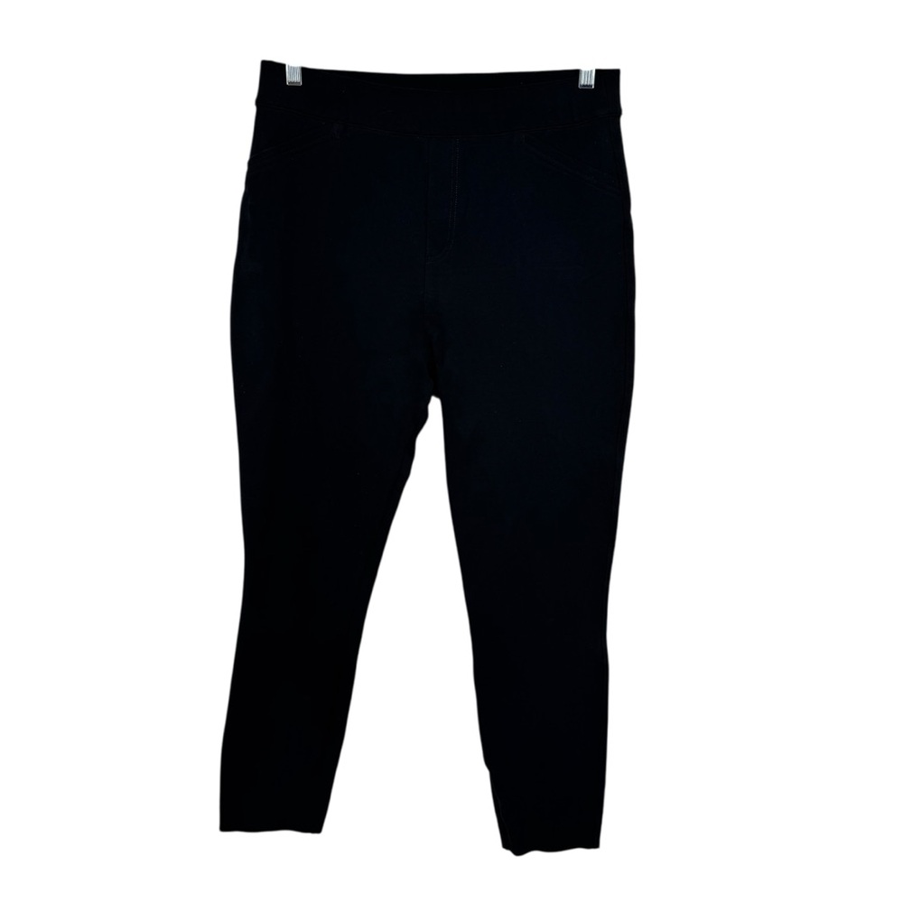 Spanx Size XL Pull On Perfect Black Pant Back Seam Skinny Rayon/Nylon/Elastane